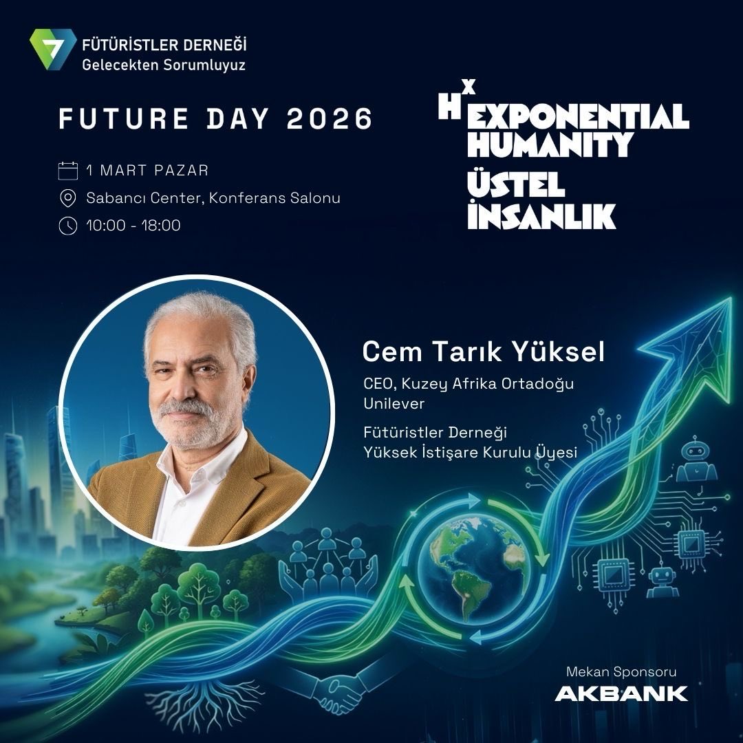 FuturistlerDern's tweet photo. Gelecek teknoloji değil; insanın katlanan kapasitesi.
Future Day 2026’da dönüşümü ve insanın bu çağdaki yerini konuşuyoruz.
Çünkü yönü hız değil, insan belirler.
Katılım Link: https://t.co/eoVgAp79Cb
#GelecekGünü2026 #FutureDay #ExponentialHumanity #Üstelİnsanlık #Fütürist https://t.co/kjOw5p50v8