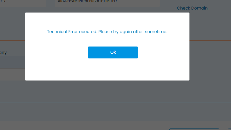 mrvinaypatel's tweet photo. @MCA21India taking multiple otps while registering an user id is already very annoying and after doing so, we get errors like this, this is completely useless #mcav3 portal @nsitharaman  why do we always have to bear the error on the very last step???? https://t.co/151AfftViC