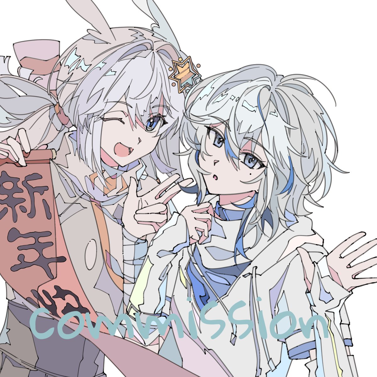 winki_kusa's tweet photo. #Commission 
新年快乐~ https://t.co/HfVeJMUDEO
