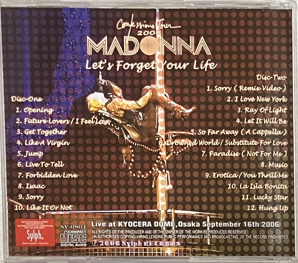 懐かしのマドンナ2006年「Confessions Tour」来日公演、9月16日京セラ