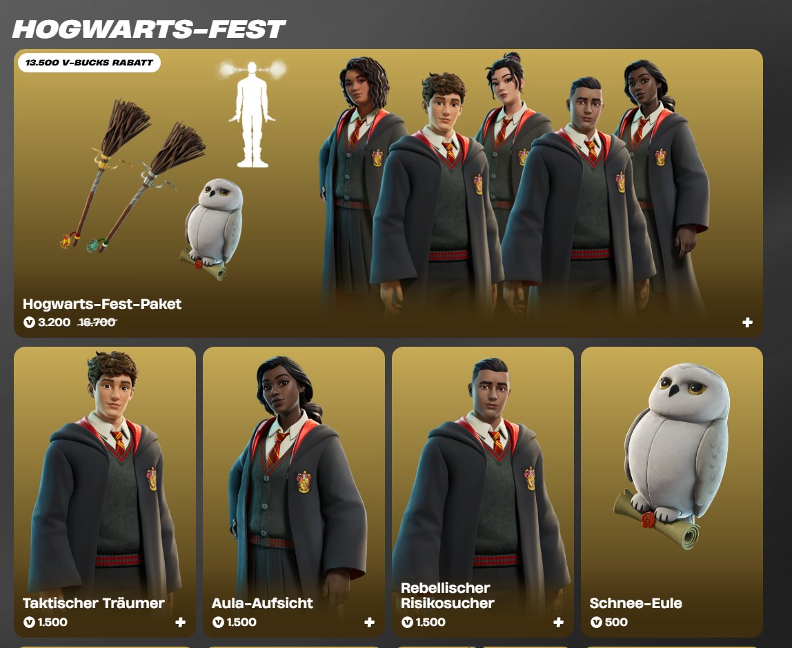 Harry Potter Skins sind wieder im Shop 

CC Mida für den Support #ad