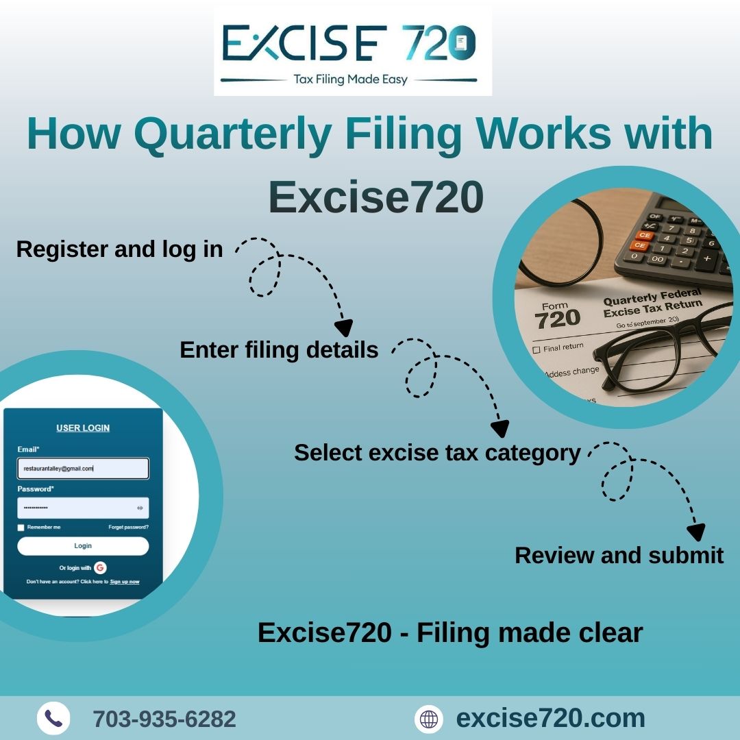 excise720's tweet image. Quarterly excise tax filing can feel overwhelming 
 Excise720 guides the process step by step, making it easier to enter details, select the correct tax category, and submit with confidence. 
excise720.com

#Excise720 #QuarterlyTaxFiling