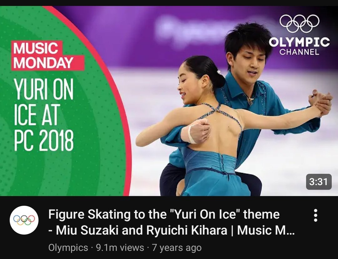 In honor of RikuRyu winning the Olympics I want everyone to watch Ryuichi and Miu Suzaki's Yuri on Ice program from Pyeongchang Olympics