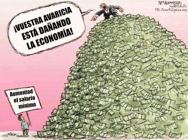 Lo de Garamendi oponiéndose a que suban el SMI, explicado en un dibujo.