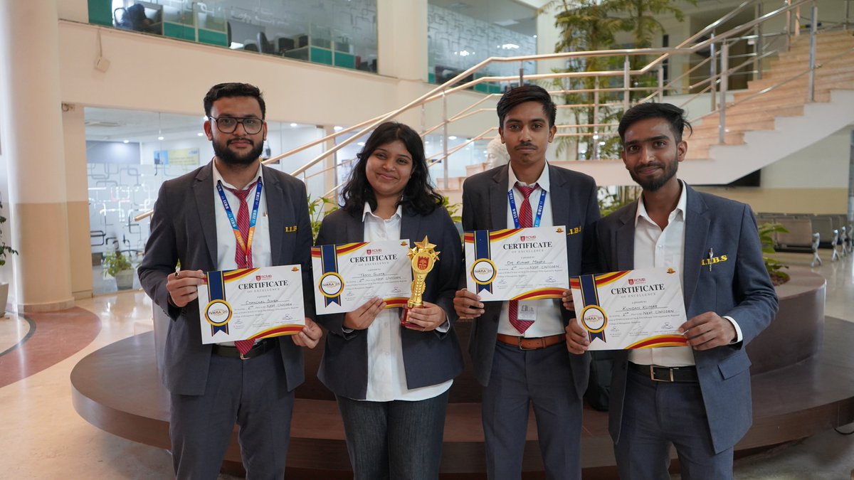iibsonline's tweet photo. Proud Moment for the #IIBSFamily!
Our management students once again proved why they shine! The Department of #PGDM showcased exceptional talent and #teamwork at the prestigious competition hosted by #RCMB College, sweeping major management events with outstanding performances. https://t.co/jMhpXeGoxt