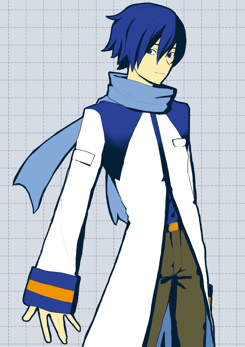 #KAITOお誕生会2026

衣装案どおりに描いたらこうなるってこと！？