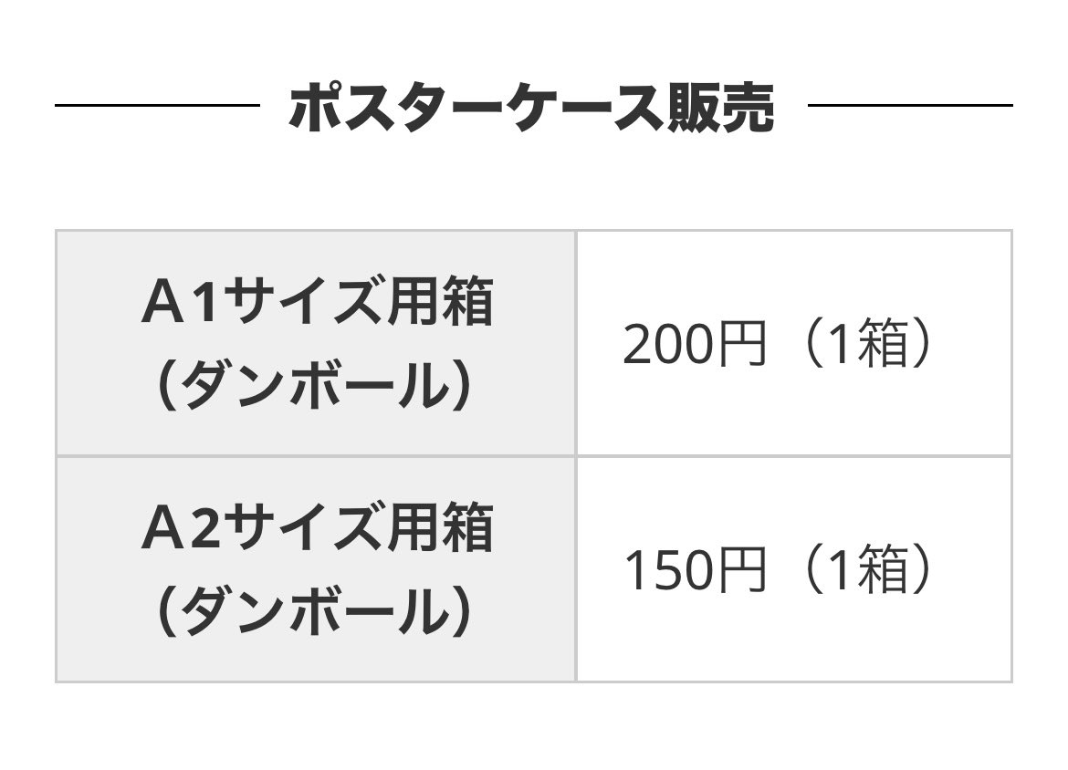 同人印刷ライフハックのプレゼンを時々友人達とやるんだけど今回地方民の私が知らなかった池袋にある日光企画さんの同人工房でA1ポスター2000円（土日価格）A2ポスター1500円（土日価格）しかも持ち帰り用の箱200円/150円有り（平日もっと安い）が価格破壊のライフハックだった。
ありがとう友人…🙏🏻
