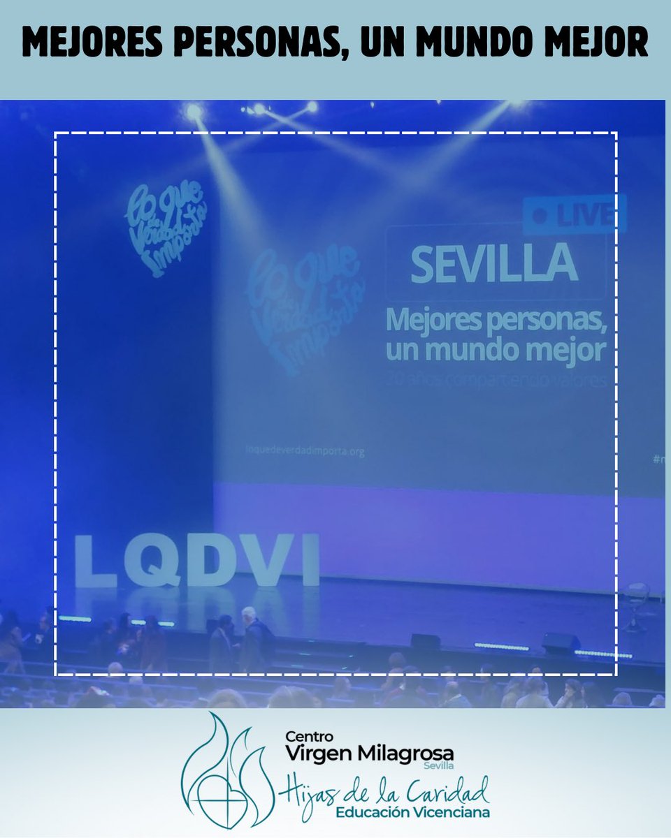 El alumnado de 1° CFGB ha participado en el Certamen y celebración del 20º aniversario de la Fundación Lo Que De Verdad Importa, celebrado en el Palacio de Congresos y Exposiciones de Sevilla (FIBES).

✨ “Mejores personas, un mundo mejor” ✨

#ColegioVirgenMilagrosa