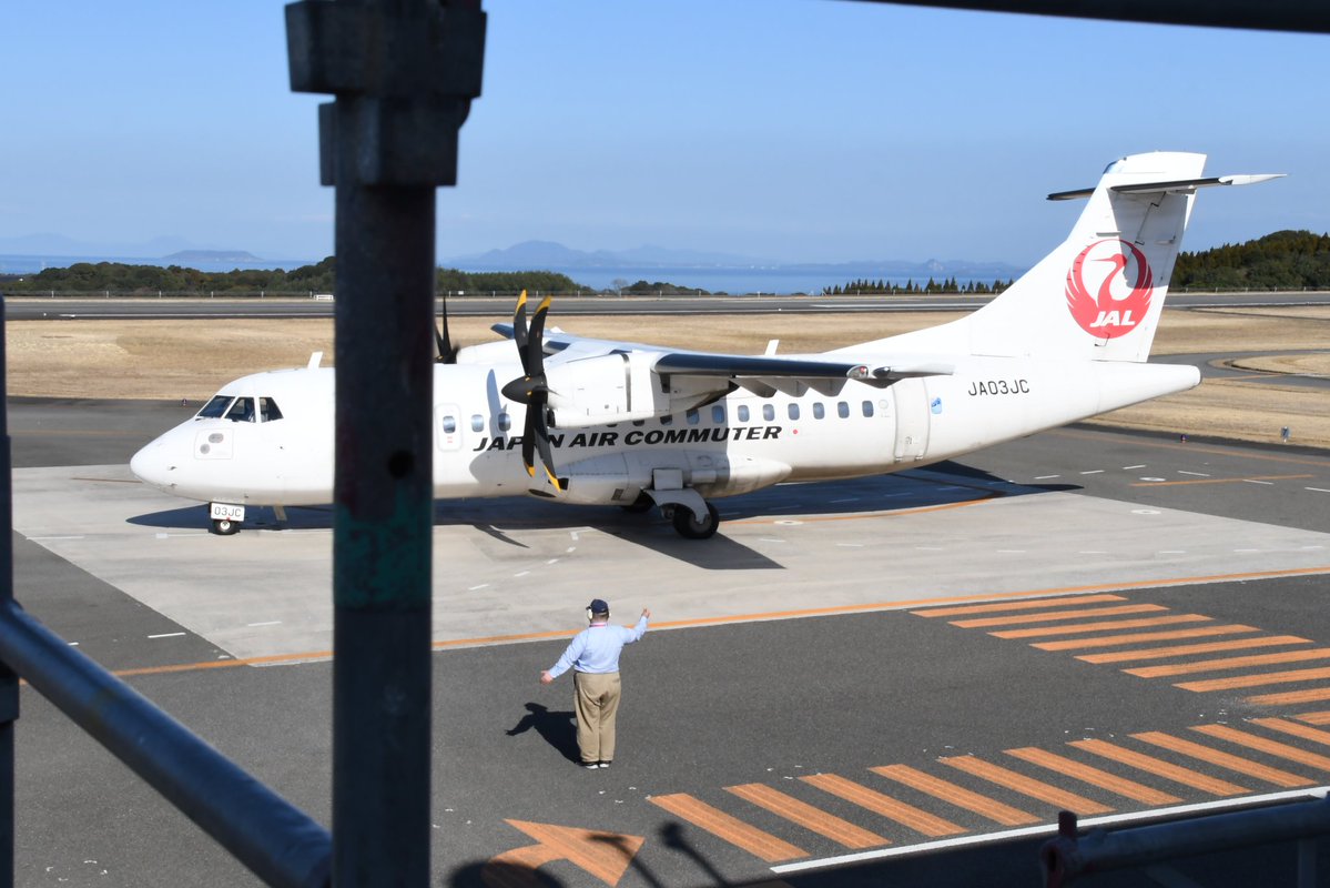 今日の #天草エアライン 202便✈️ AHX202便は定刻より早目に天草空港