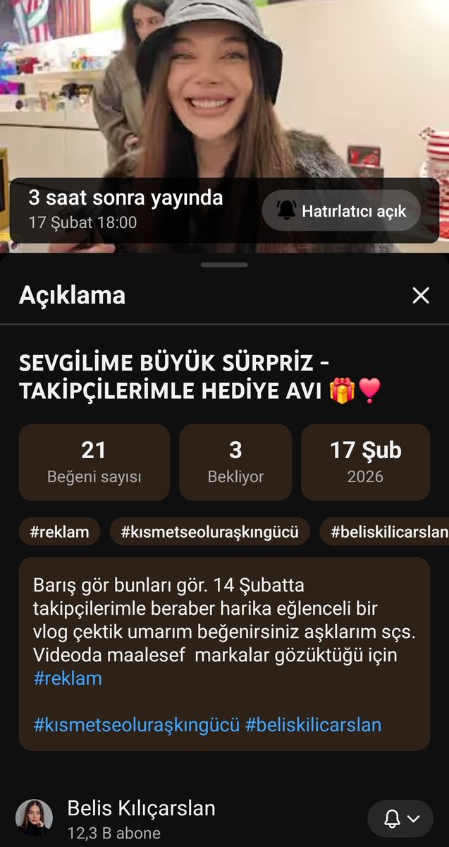 Açıklamaya bakın barış gör bunları gör yazmış fşsmfğdlpd 
#beliskılıçarslan #belbar #kısmetseolur