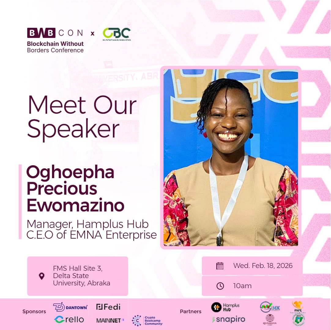 🔥🔥🔥Happening live tomorrow in DELSU🔥 🔥 🔥

📍 FMS Hall, Site 3, Delta State University, Abraka
📅 Feb 18, 2025
🎟️ Registration is free but mandatory. Register now make you no regret o! 
➡️ luma.com/zydvtsq4

Don't be told, be there!!!!

<a href="/HamplusHub/">Hamplus Technologies (Hamplus Hub)</a> #Blockchain #crypto