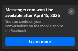 are you fucking serious oh my god I DONT WANNA OPEN THE FACEBOOK FUCKING WEBSITE ON MY PC THE MESSENGER PAGE IS THE EXACT SAME i hate being in a country where i need to use facebook