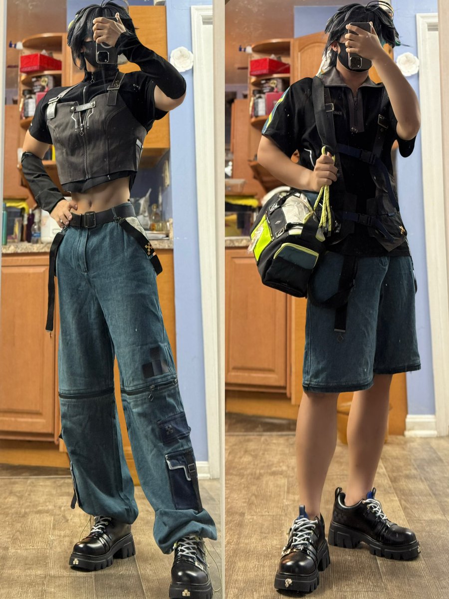 Kinich official theme female set (left) and men set (right) 
#GenshinImpact  #Kinich