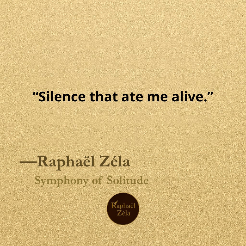RaphaelZela's tweet photo. Some silences don’t keep secrets —
they consume them.

It wasn’t the noise that broke me,
but the quiet that kept echoing inside my ribs.

There are battles no one sees,
fought in rooms where nothing is said.

 #LiteraryFiction #AmWriting #EmotionalDepth #WritersOfX #PoeticProse https://t.co/OcgVOPKcpI