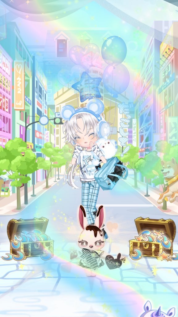 コーデ記録
春っぽく見えるかな？

 #バレンタイン #ペアリウム #着せ替えゲーム