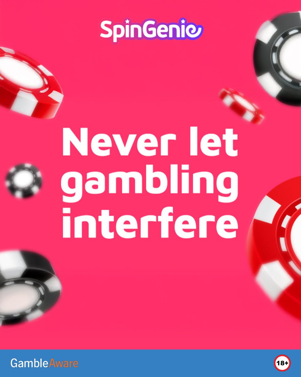 Spending time with your friends and family is more important than gambling. If you feel like your gambling is taking over, it’s time to take a break.

Click here for more information about responsible gambling:
spingenie.com/responsible-ga…

💫18+GambleAware