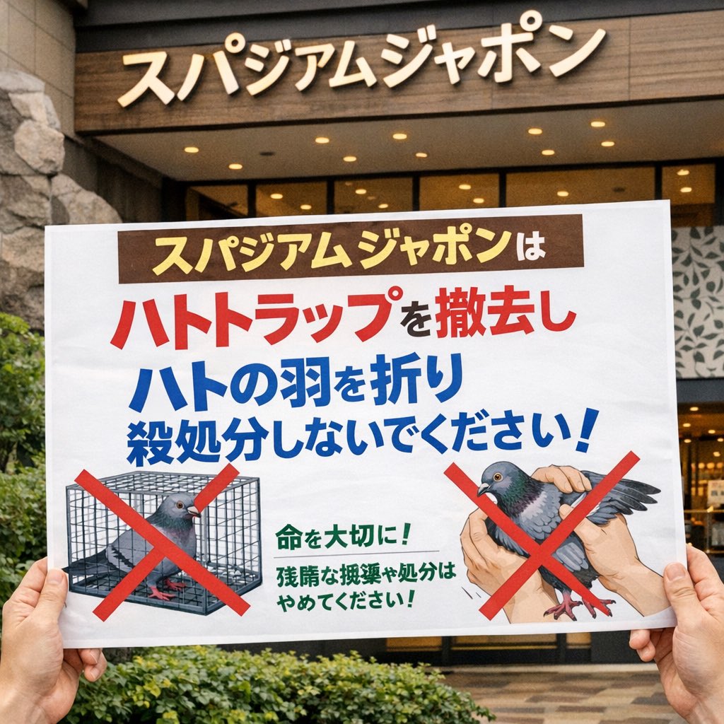 どんなに迷惑だと思っても罠を仕掛け羽を折り冷蔵庫に閉じ込めて56すなんて恐ろしすぎる！
#スパジアムジャポン
#ハトトラップ撤去
