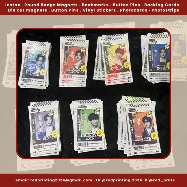 red_prnts's tweet photo. ⌗ custom prints 

♡ Printed cards ♡

➜ #PrintedByRed

🏷️wts, lfb, photocards, hand banner, stickers, bookmark, magnetic bookmark, polaroid, instax, cupsleeve, pvc cards, pvc id, button pins, badge magnet, ref magnet, bubble head, poster, flyer, die cut, bubble head, postcards, art print, photo print, photostrips, backing cards, chip bag, cse, cupsleeve, artprint