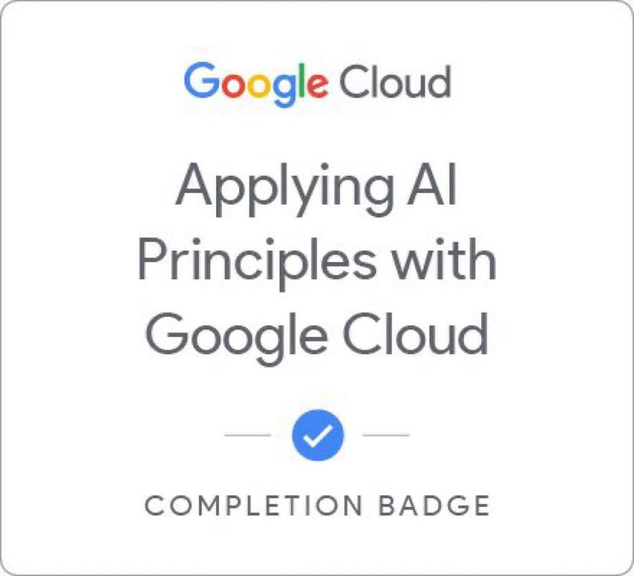 6. Aplicando los Principios de IA con Google Cloud  

Aprende cómo Google aplica la IA responsable en la práctica.  

Link: skills.google/paths/118/cour…