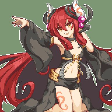 遊戯王OCGより
《アロメルスの蟲惑魔》
#ドット絵 #pixelart 