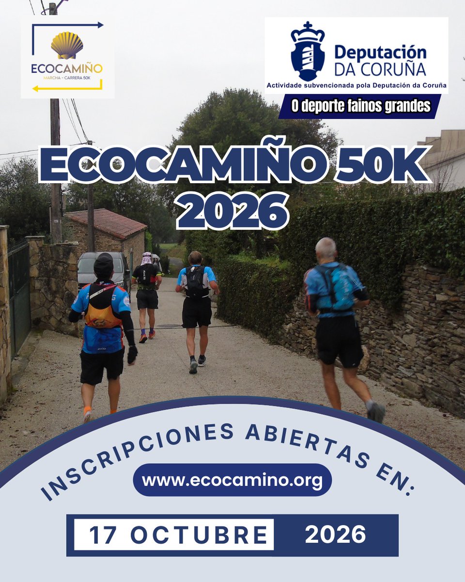 Ya están abiertas las inscripciones para este año! Apúntate y no te quedes sin tu hueco ➡️ ecocamino.org

#ecocamino #ecodeporte #deputaciondacoruña #galicia #carrera