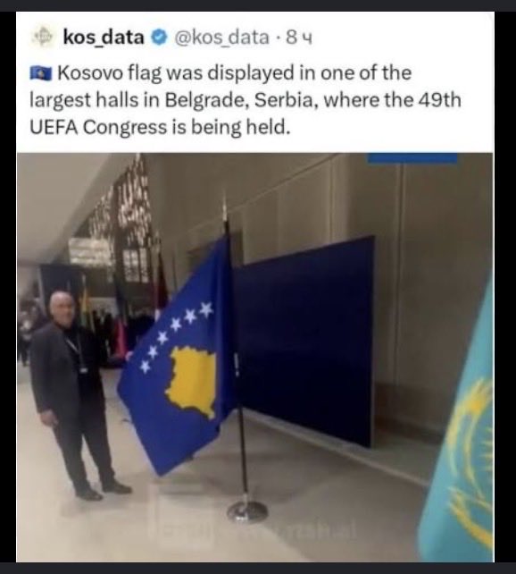 Alo bre
Sns dopustio da se okači zastava tzv. Republike Kosovo u Sava centru
Ti ovde pričaš o nekoj Palestini