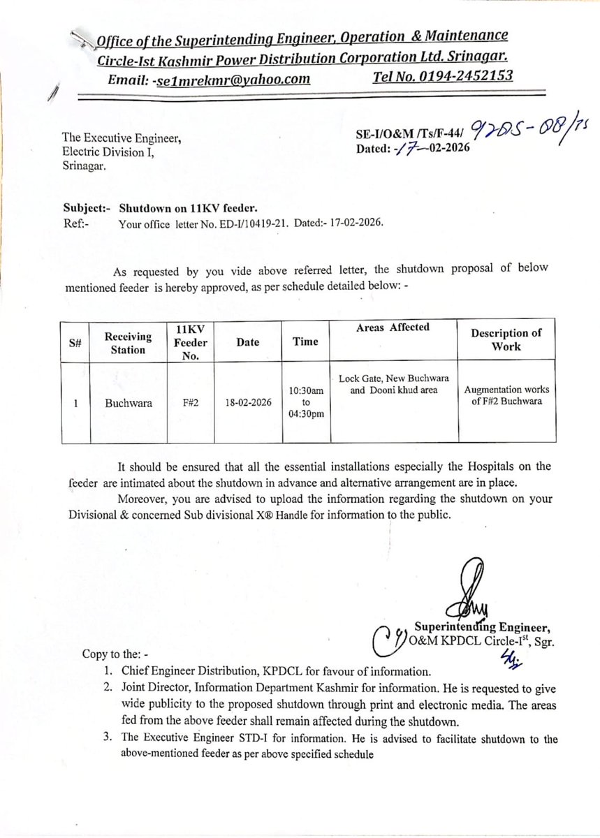 O&M KPDCL DALGATE SUB-DIVISION tweet media