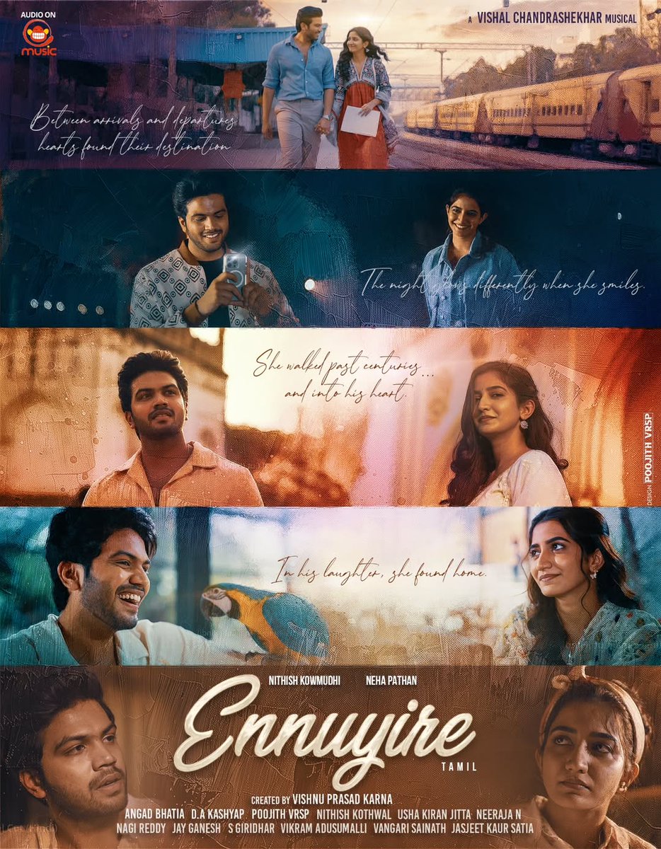 Popperstoptam's tweet photo. A Musical Tale of Love ❤️ 

Feel the love with #Vinnavugaa | #Ennuyire | #SunLeZara Video Song 🎼

▶️ https://t.co/cmdYMeoXyt…

A #VishalChandraShekhar Musical 🎵 

#NithishKowmudhi #NehaPathan #VishnuPrasad #SillyMonksMusic https://t.co/ZTBhsbyA12