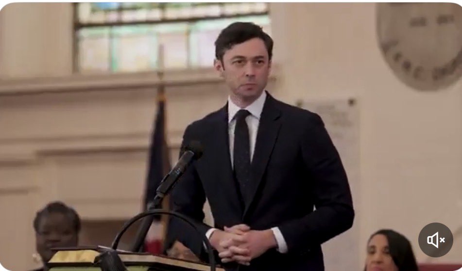 VernonForGA's tweet image. Liberal whites enamered by @ossoff speech at a Black Church, by his use of  @HillaryClinton and @AOC’s playbook. The one that panders to black audiences. The only line he didn’t use was Hillary’s, “I don’t feel no ways tired.”  #BS The same @ossoff that voted against banning men