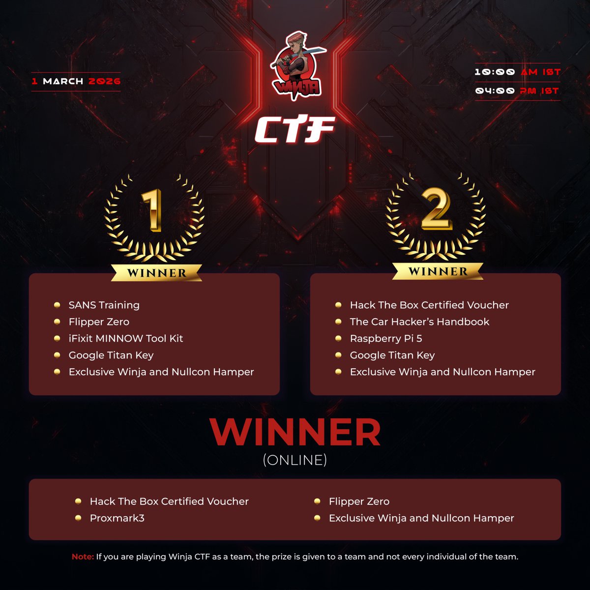Winja_CTF's tweet photo. 👔 Welcome to DefinitelyNotEvilCorp, where the ethics are questionable but the prizes are very real.

😎 Capture flags, climb the leaderboard, and cash out in glorious hacker loot and bragging rights.

👉https://t.co/5xXMdPtKaf

#winjactf #ctf #hackingchallenges https://t.co/JkJzFXXZV9