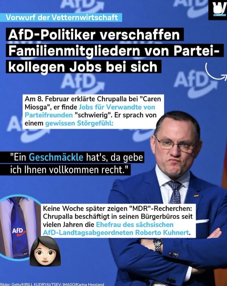 Nein!

Doch!!

Oohh!!!

#Vetternwirtschaft 
#AfDVerbotsverfahren2026