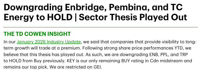 $ENB.TO , $TRP.TO, $PPL.TO , $KEY.TO