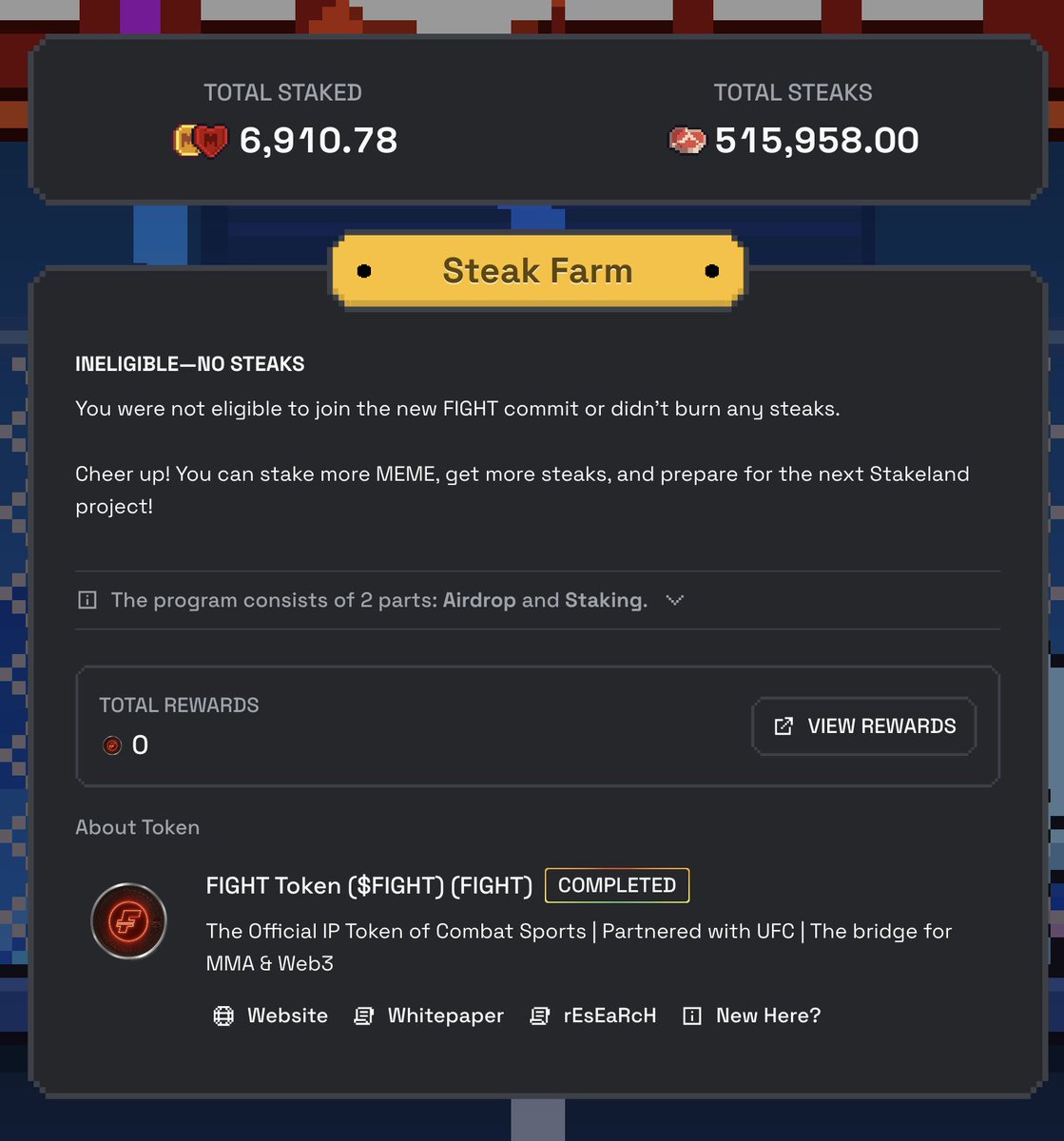 <a href="/stakeland/">Stakeland</a> Stakeland has officially proven it’s a complete scam circus. Gave it chance after chance — this was the last one. I completed every single quest, staked the required amount of MEME, burned 400,000+ stakes — and got absolutely nothing.

Zero. Nada. Pure waste of time.

I’m done