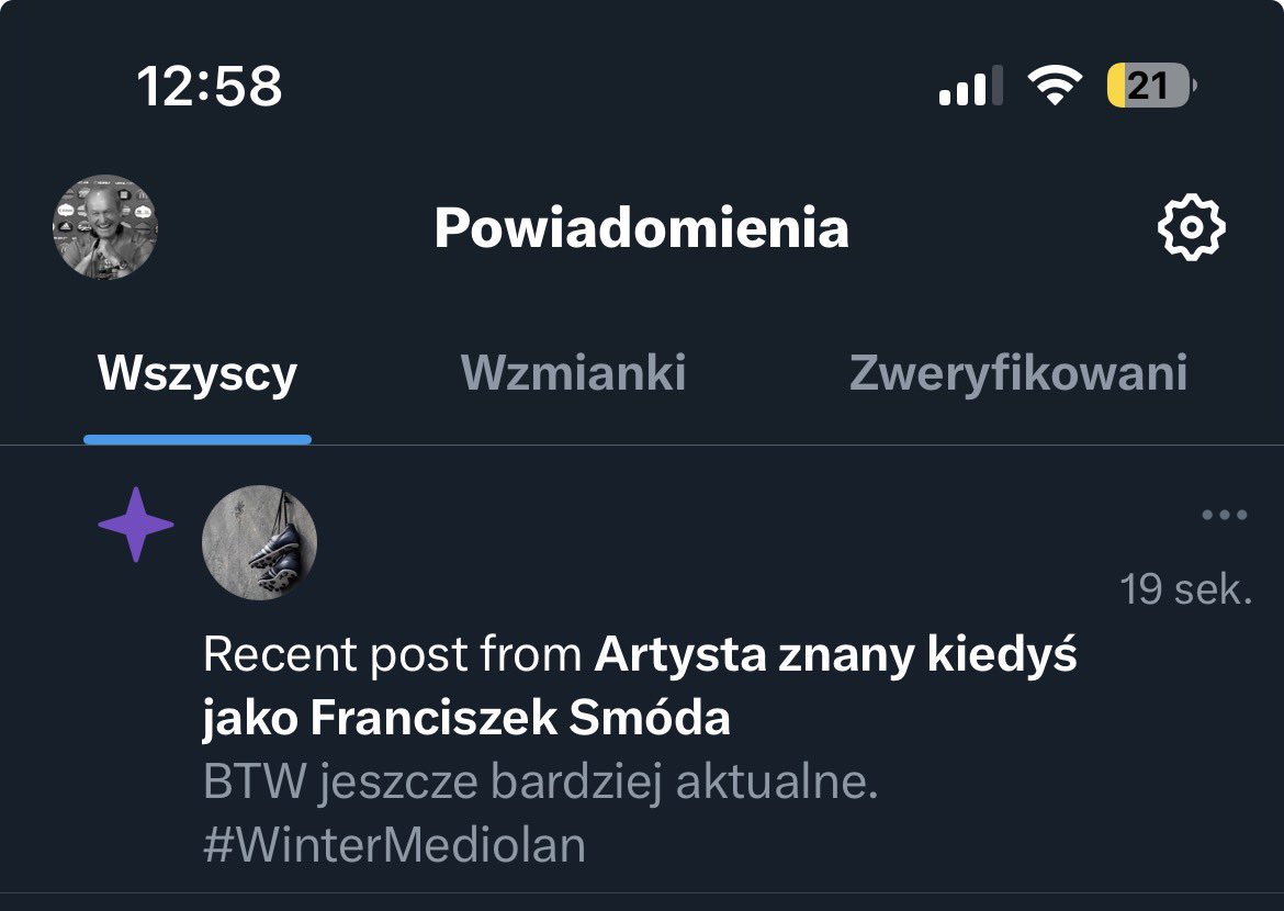 Artysta znany kiedyś jako Franciszek Smóda tweet media