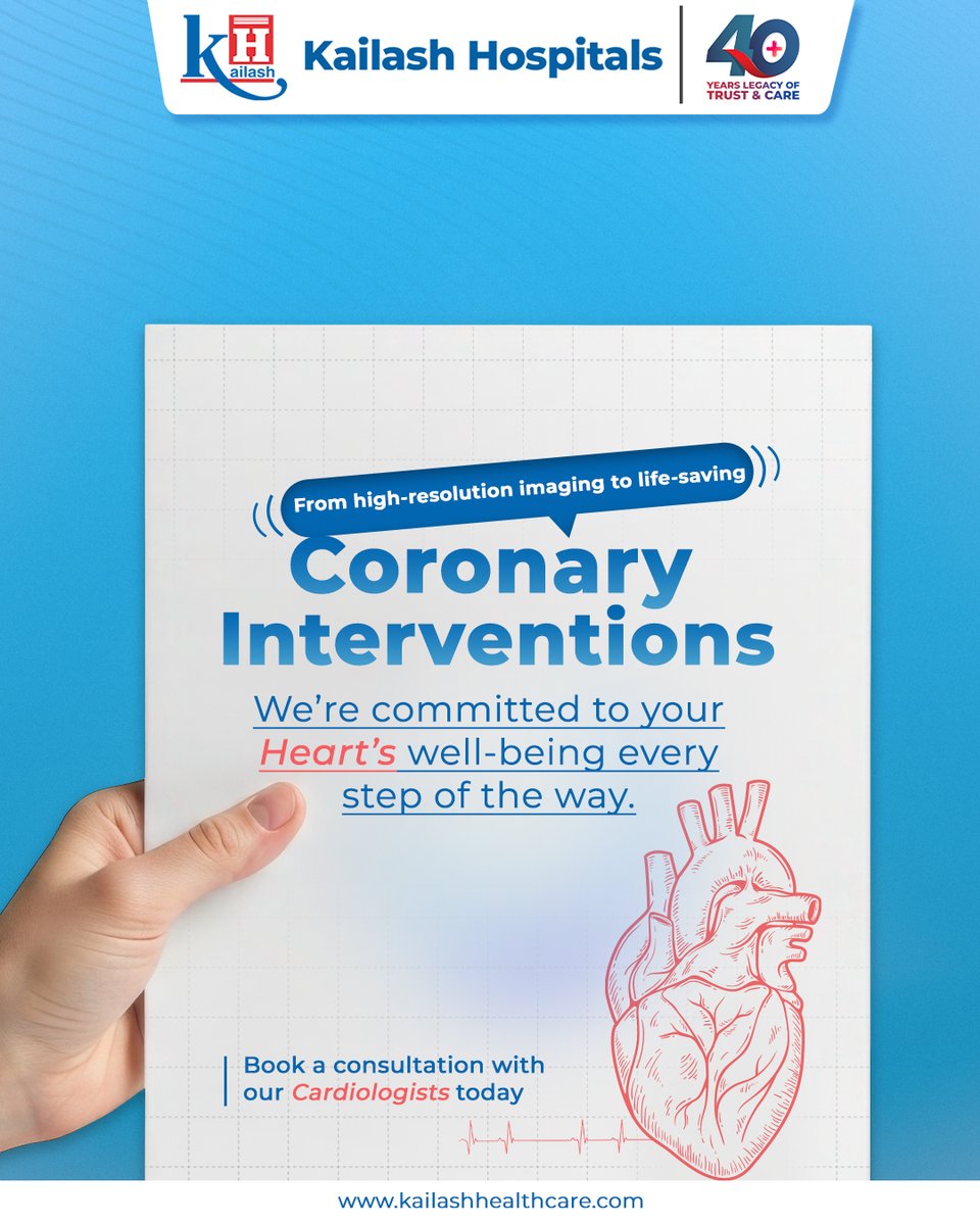 KailashHealth's tweet image. At Kailash Hospitals, we believe every heartbeat tells a story, and we are here to make sure yours stays strong.

With 40 years of legacy in trust and care, we bring you Advanced #CardiacCare powered by unmatched precision. From high-resolution imaging to life-saving coronary