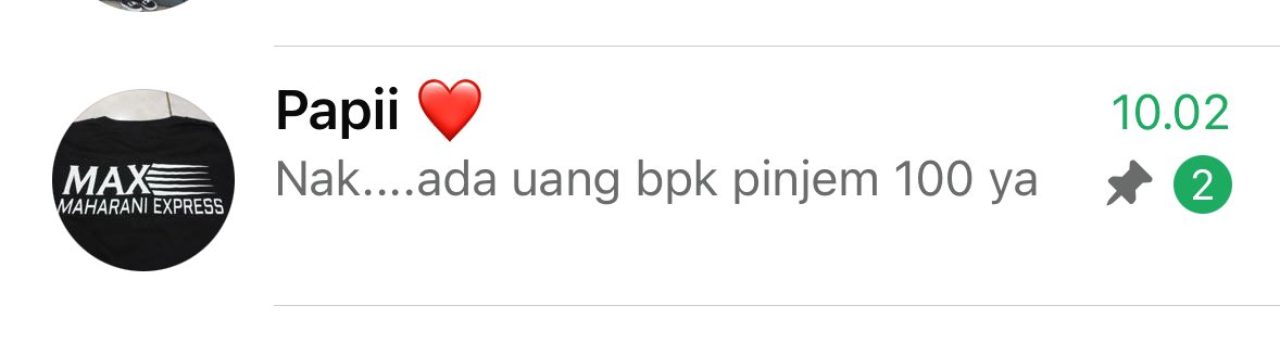 awkarsih_'s tweet photo. ketika bapak minta 100
astungkara aku bisa kirimin sejuta. 
mana yg katanya anak bungsu udah pasti manja? 😕 https://t.co/BJuliPZYPm