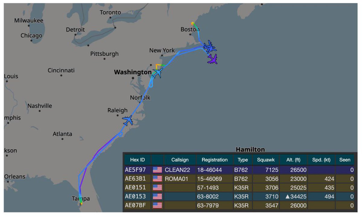 🚨🇺🇸🇮🇷BREAKING: The US continues to build up its forces in the Middle East: According to open intelligence sources, 36 F16 aircraft and 12 F22 aircraft are currently on their way to the Middle East, or are expected to take off in the coming hours.