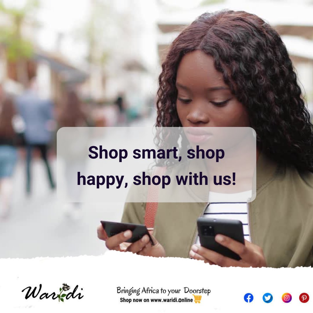 waridionline's tweet image. Shop smart, shop happy, shop with us!  Find the best deals, latest styles, and everything you love—all in one place. 💖Shop your favorite now at waridi.online

 #ShopWithUs #SmartShopping #HappyShopping #OnlineShopping #ShopNow ShopTillYouDrop BestDeals