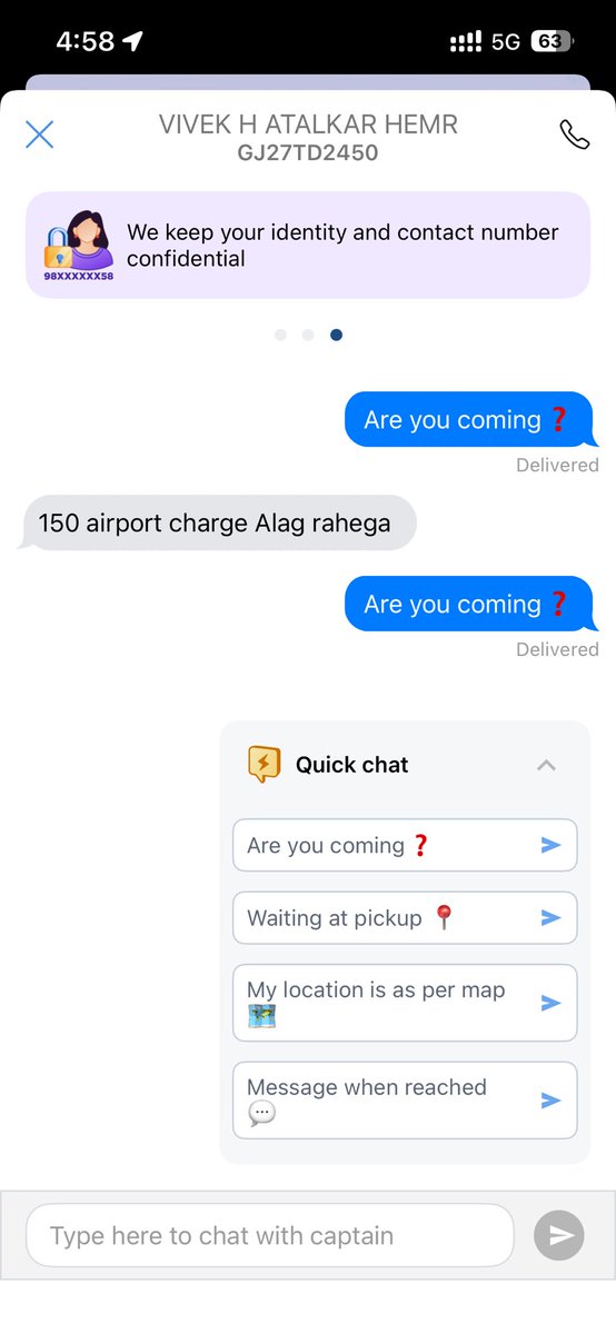 varupala's tweet photo. Extremely disappointed with @peakRapido. Drive are demanding extra money and calling from personal numbers to negotiate. When I refuse to pay their "extra amount," they cancel. Is this the standard of safety and transparency you promise? @RapidoCares, @rapidobikeapp take action. https://t.co/y41BFLWsn5