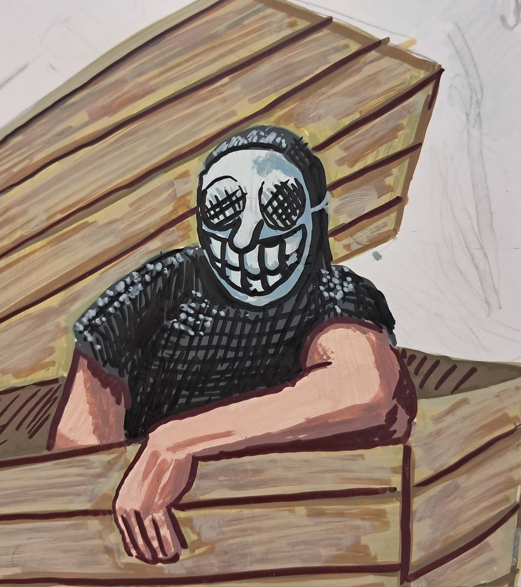 ArailymAhmetka1's tweet image. Will you lay next to him?
#fearandhungertermina 
#fearandhunger 
#deathmask