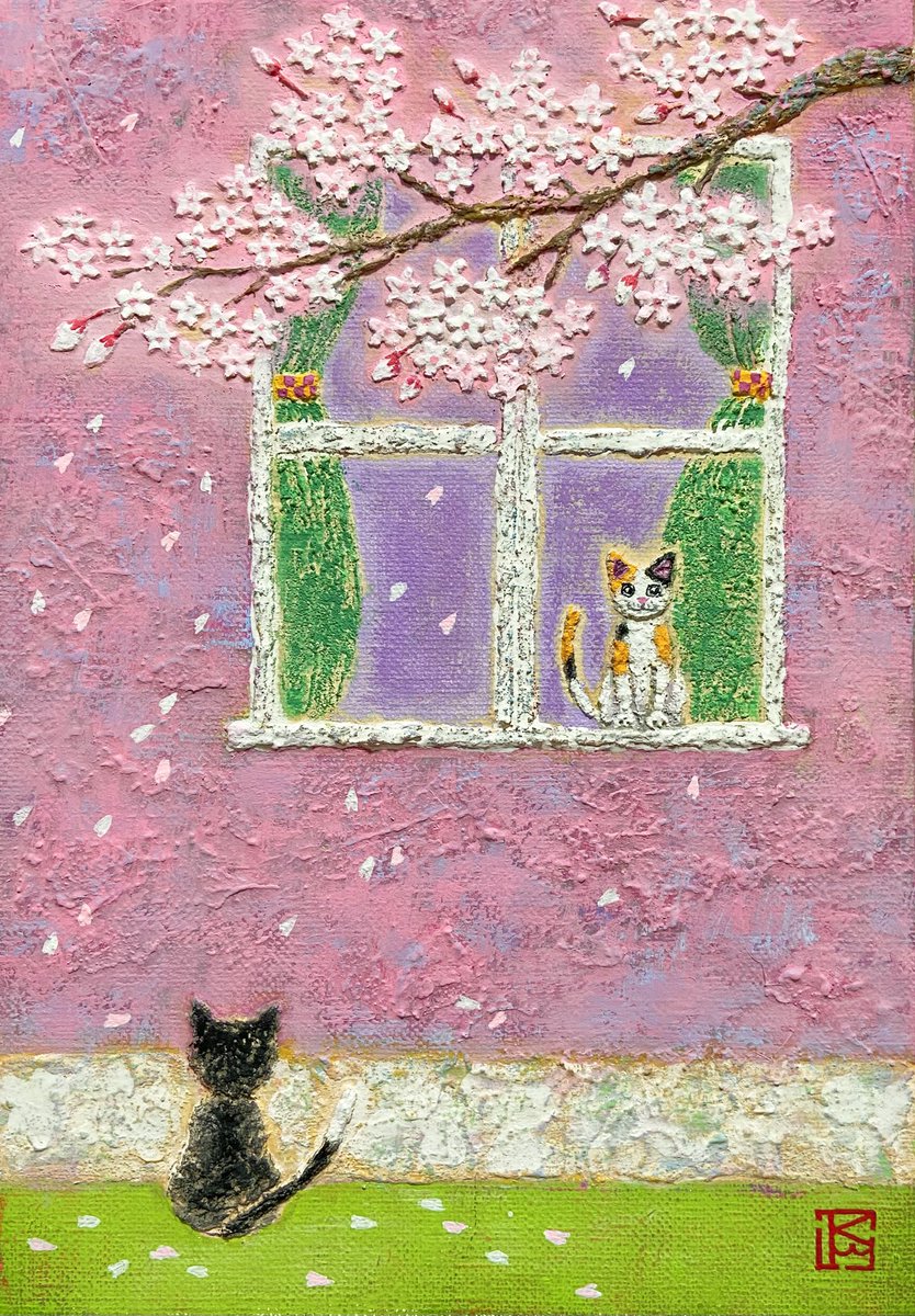 完成。

#日本画 #青山健一 #アート #絵画 #美術 #現代美術 #現代アート #cat #アクリル画 #ミクストメディア #美術 #美術画廊 #art