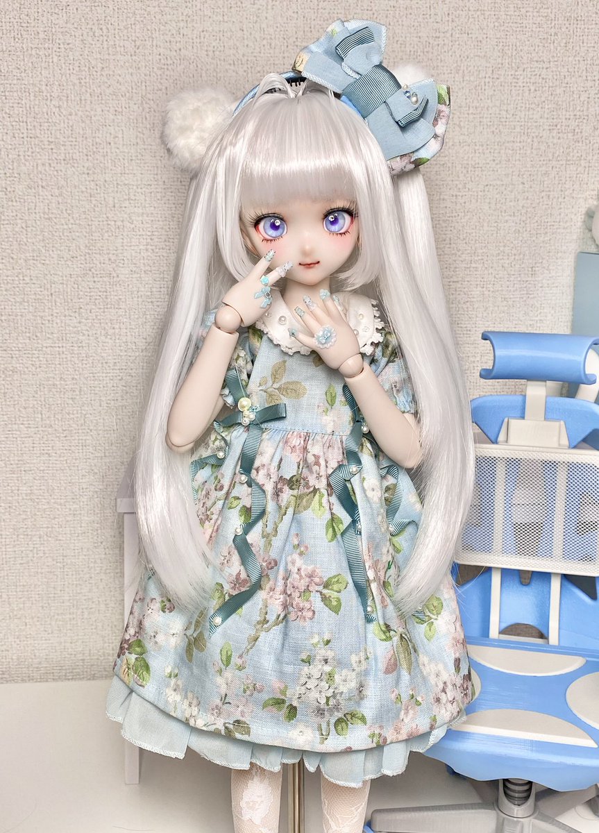 アイドール名古屋で完売してしまいましたが
桜リバティワンピースのモガちゃん🩵໒꒱
お花見が楽しみだね🥰💕︎

#ティフィン子 #ティフィン服 
#Roseliadoll #アイカマル