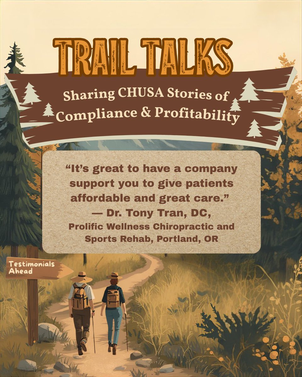 1CHUSA's tweet image. Still walking. Still sharing. 🌲
More Trail Talks at the link.
#TrailTalks #CHUSA #Chiropractic #ThriveInTheWild