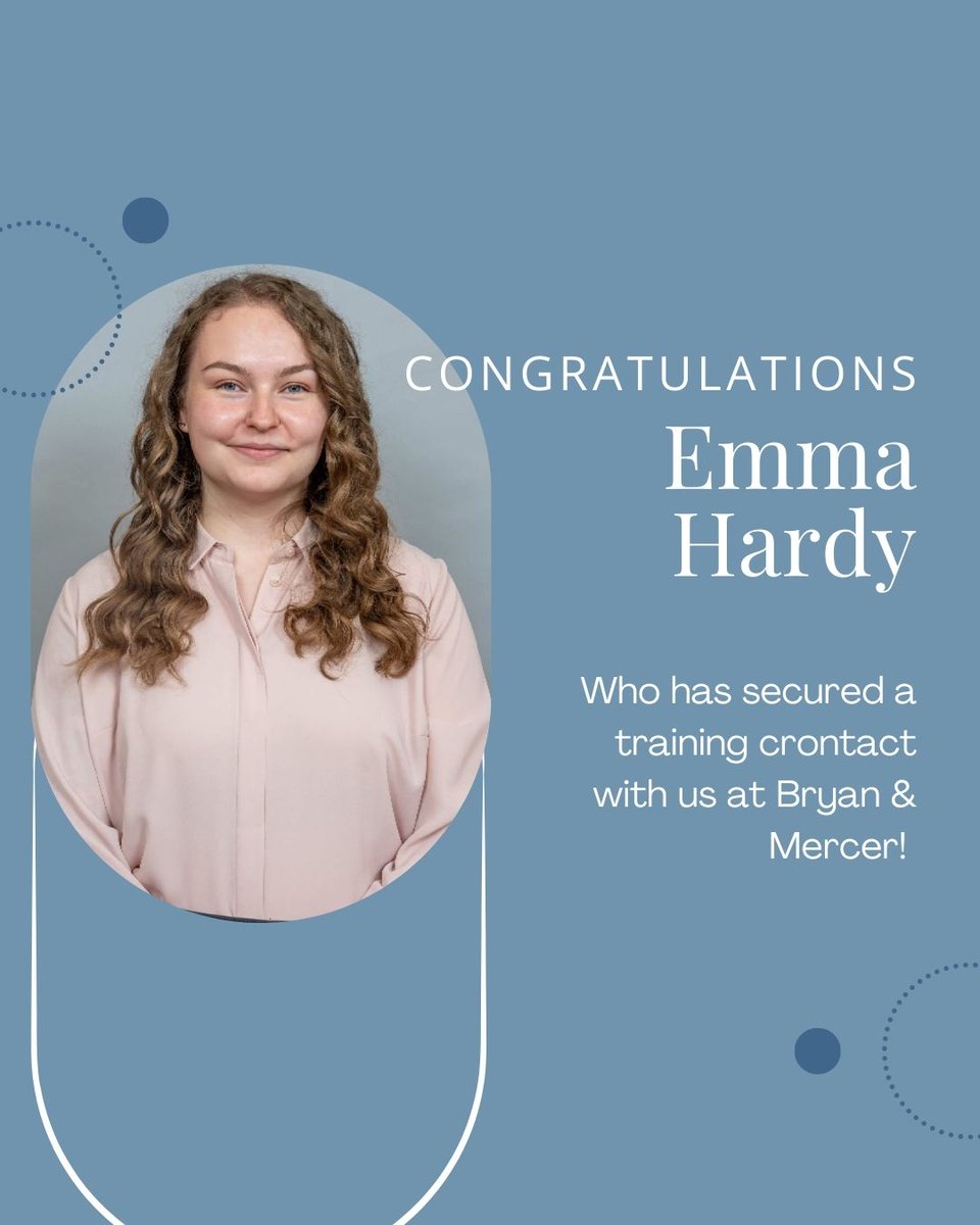 Congratulations to Emma Hardy on securing her Training Contract with Bryan &amp; Mercer Solicitors. We’re proud to support her as she takes this exciting next step in her legal career.

#TrainingContract #LegalCareers #StAlbans #Solicitors