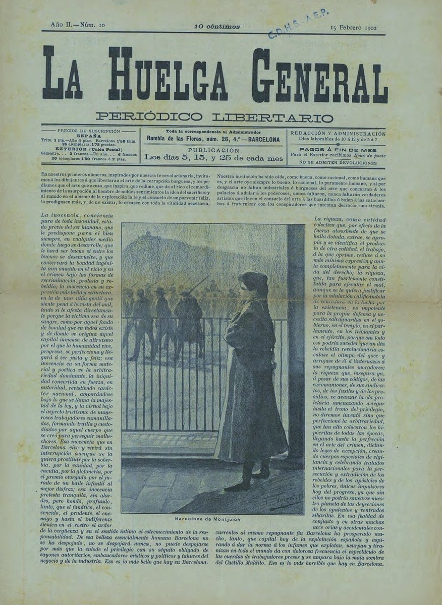 17 de febrer de 1902. Es declara l'estat de suspensió de garanties arran de les vagues que s'anaven succeint, especialment la vaga general de solidaritat.