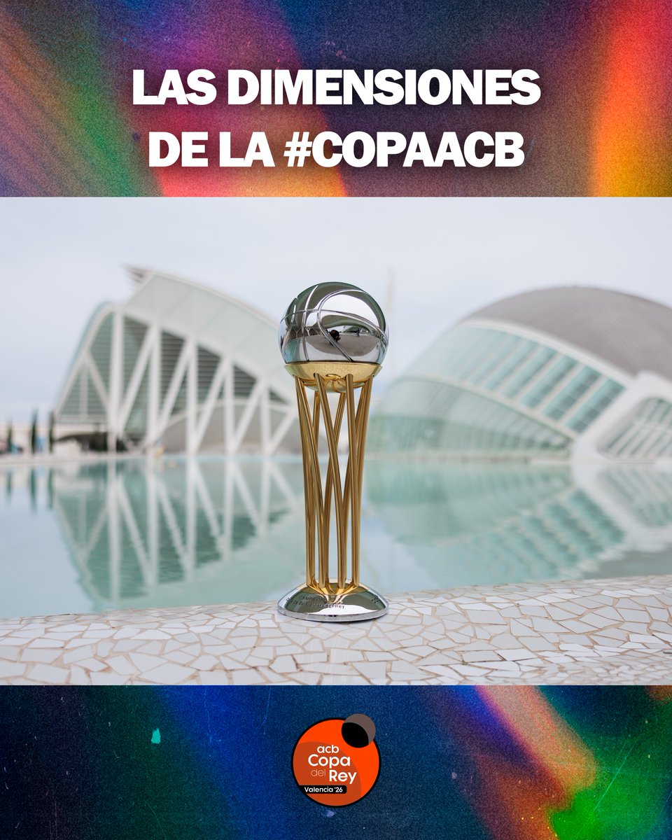 ACBCOM's tweet photo. 🏆 𝐋𝐚𝐬 𝐝𝐢𝐦𝐞𝐧𝐬𝐢𝐨𝐧𝐞𝐬 𝐝𝐞 𝐥𝐚 #CopaACB 𝐕𝐚𝐥𝐞𝐧𝐜𝐢𝐚 𝟐𝟎𝟐𝟔  

Más de 10.000 visitantes, 90.000m2 de baloncesto en la Fan Zone, 60 horas en directo por @DAZN_ES, emisión en 153 países y 5 continentes, @djnanoshow y @estoesLaMODA como conciertos top de la mano de @Endesa...

➡️ Consulta las dimensiones aquí: https://t.co/mWXEBbSCrM