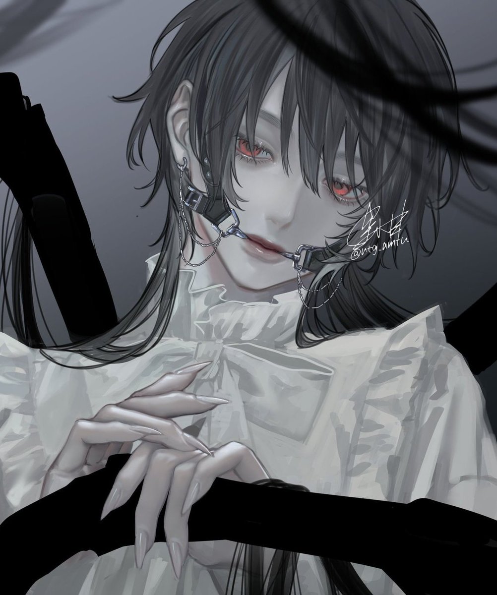 #私はこういう絵を描いています

長髪男子が好きですよ～