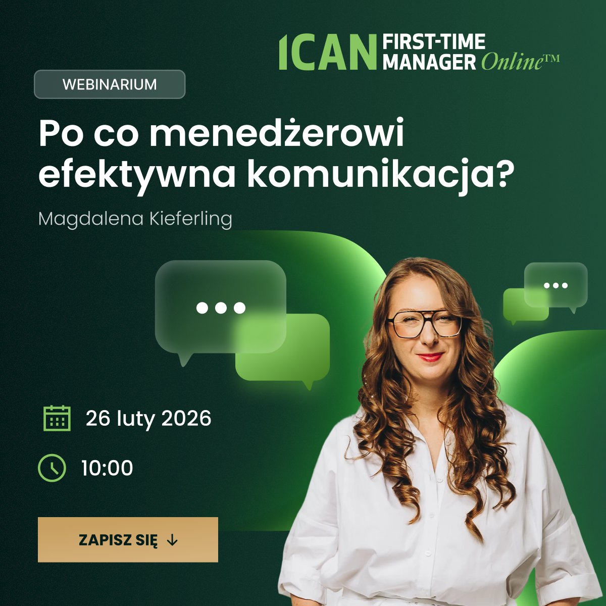 Nowy menedżer szybko przekonuje się, że o wynikach zespołu decydują nie procedury, lecz rozmowy. Jeśli chcesz prowadzić je świadomie i budować autorytet od pierwszych miesięcy w roli – dołącz 26 lutego o 10:00.

Zapisz się 👉ican.pl/wydarzenia/web…
