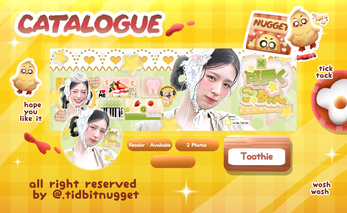 tidbitnugget's tweet image. Help repost ya temen temen, thank you!

Hai, aku ada bawa anak baru yg nantinya akan diup sebagai template layout, mohon bantu ospeknya yaa. Kalau ada kesamaan boleh langsung dm, thank you!

#zonauang #zonaba