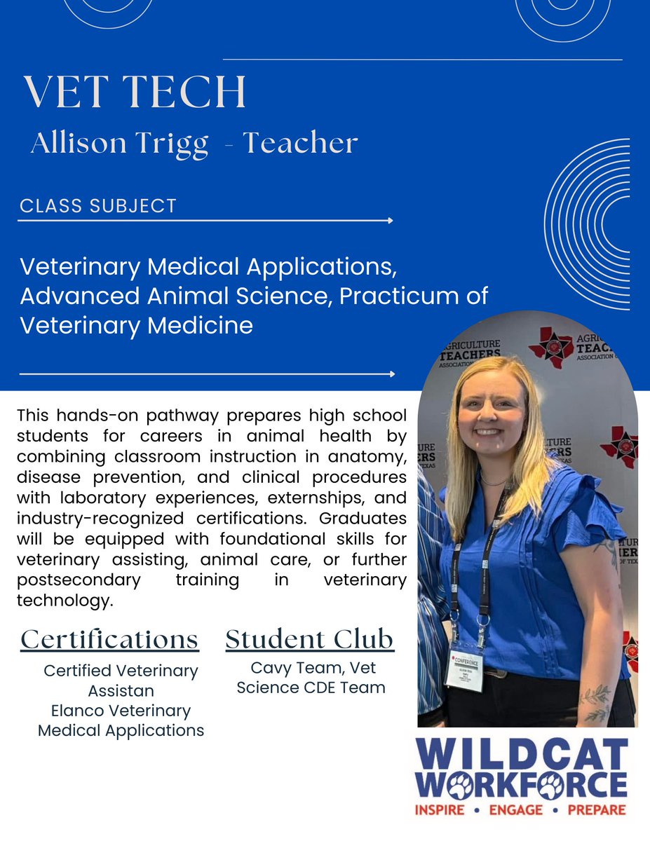 CTE_TISD's tweet photo. πβ¨ CTE Month Spotlight β¨π
Shoutout to Allison Trigg (Vet Tech) and Kristi Branton (Ag Science) for preparing students for hands-on careers in animal health and agriculture through real-world learning! πΎπ±
#CTEMonth #WildcatWorkforce #VetTech #AgScience https://t.co/HhDbyAJz9W
